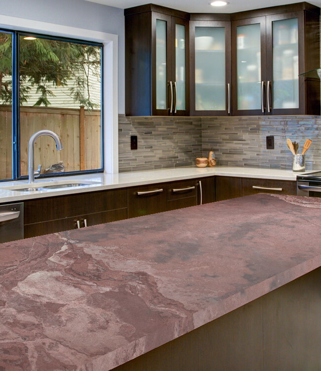 Столешницы для кухни Terra Red из натурального камня Samplestone на заказ